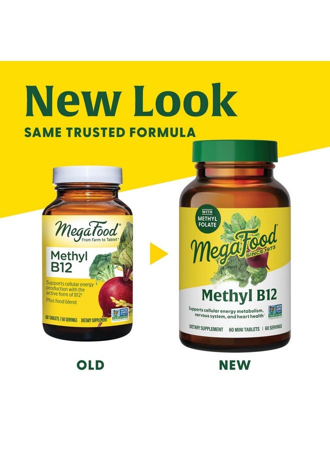 MegaFood Methyl B12 - Vegan - Includes Methyl Folate, Vitamin B12 & B6 - Supports Cellular Energy Production, Nervous System Health & Cardiovascular Function - 90 Tablets - pzsku/Z40FC13C837E831BDE9EEZ/45/_/1739882570/cdfab818-42da-4894-84b4-5e4eb6be60fd