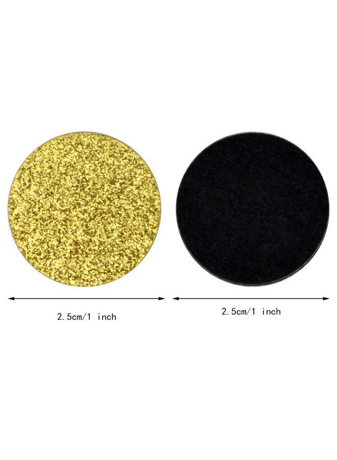 Nydotd 400pcs Glitter Paper Confetti Circles Dots Paper Party Favors Gold Black Confetti Dots Sprinkling Paper Circle Dots for Graduation Party Decorations Wedding Birthday Table Decor 1 inch - Image 2