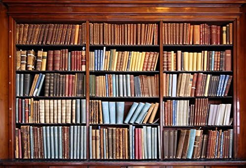 Yeele 10x8ft Vintage Bookshelf Backdrop Retro Bookstack Photography Background Classic Books Library Photography Background Students Kid Adult Artistic Portrait Photo Booth Shooting Studio Props - Image 2