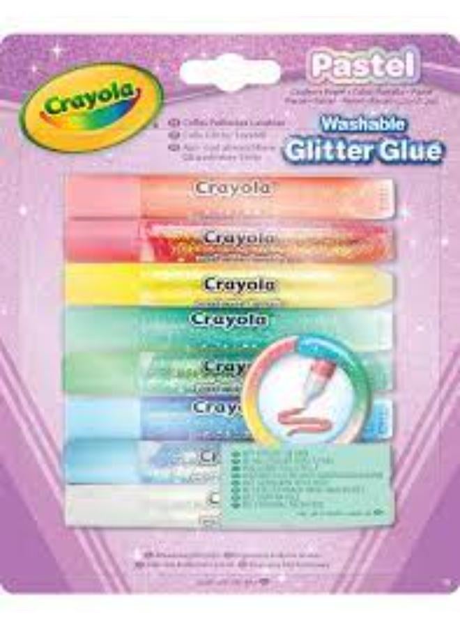 Crayola Egl Crayo 8 Colle Glitter Lavabili Colori Pastello