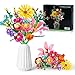 Linkowin Flower Bouquet Building Set 756 PCS Flower Botanical Collection Kit 11 Types Artificial Flower Blocks for Home Office Decor Creative DIY Craft Gift for Adults Teens Girls Vase Not Included - Image 3