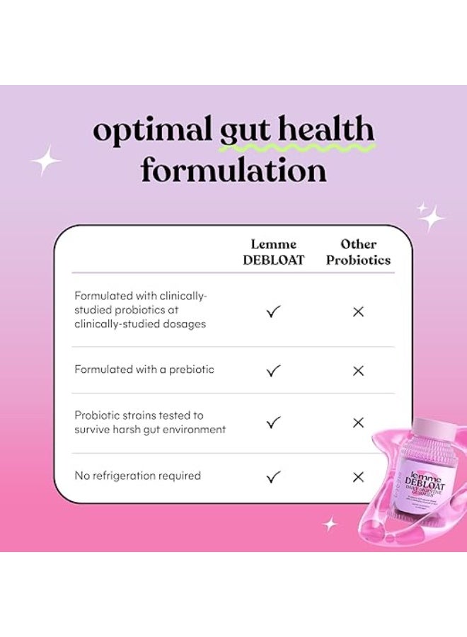 Lemme Debloat Daily Digestive Probiotic Gummies - 60 Gummies - Image 4