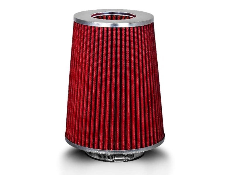 Rtunes Racing RED 4 بوصة 102 مم لشاحنة دخول هواء بارد استبدال مخروط الهواء البارد عالي الأداء قابل للغسل مع تثبيت مثبت (ارتفاع 8 إنش) - Image 2