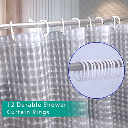 Bostofy Heavyweight 8G Bathroom Curtain Liner, 72' W x 72' H Waterproof for Shower Stall/Bathtub - Image 4