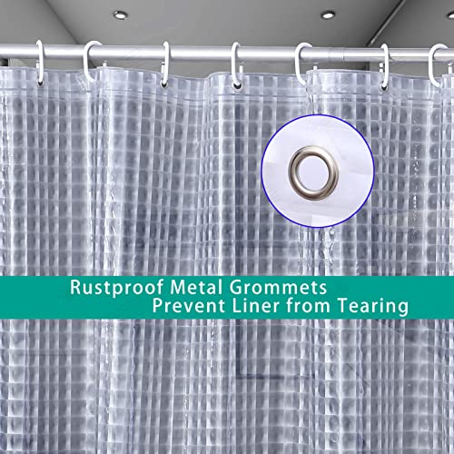 Bostofy Heavyweight 8G Bathroom Curtain Liner, 72' W x 72' H Waterproof for Shower Stall/Bathtub - Image 3