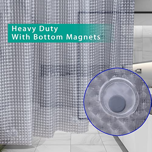 Bostofy Heavyweight 8G Bathroom Curtain Liner, 72' W x 72' H Waterproof for Shower Stall/Bathtub - Image 5