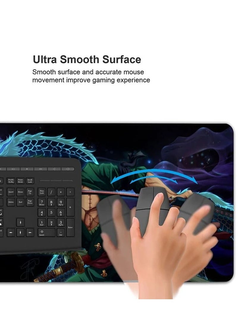 Generic - Roronoa Zoro Mouse Pad – Gaming  Mat XL Size Anti Slip Base – Speed Edition | 70 X 30 cm - Image 1