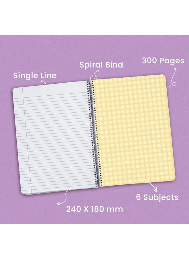 classmate Classmate Pulse Notebook - 240 X 180, 300 Pages, Single Line, Wiro Binding, Pack Of 3  - Image 3