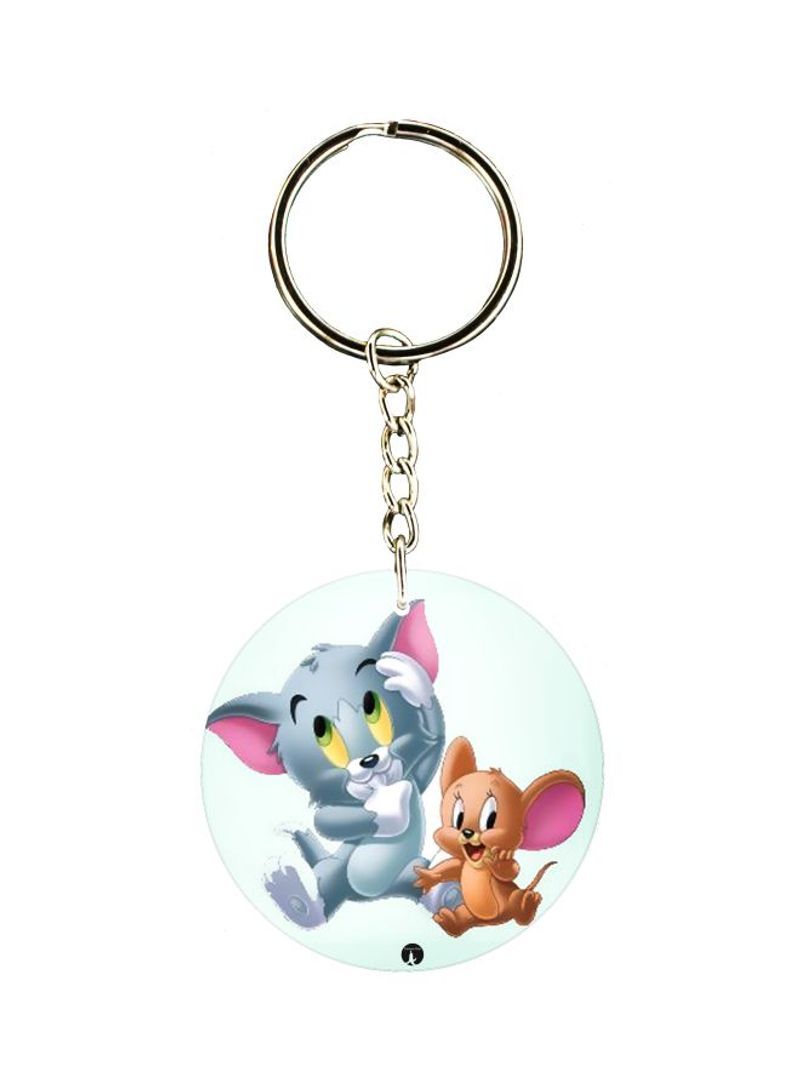 Tom And Jerry Printed Keychain