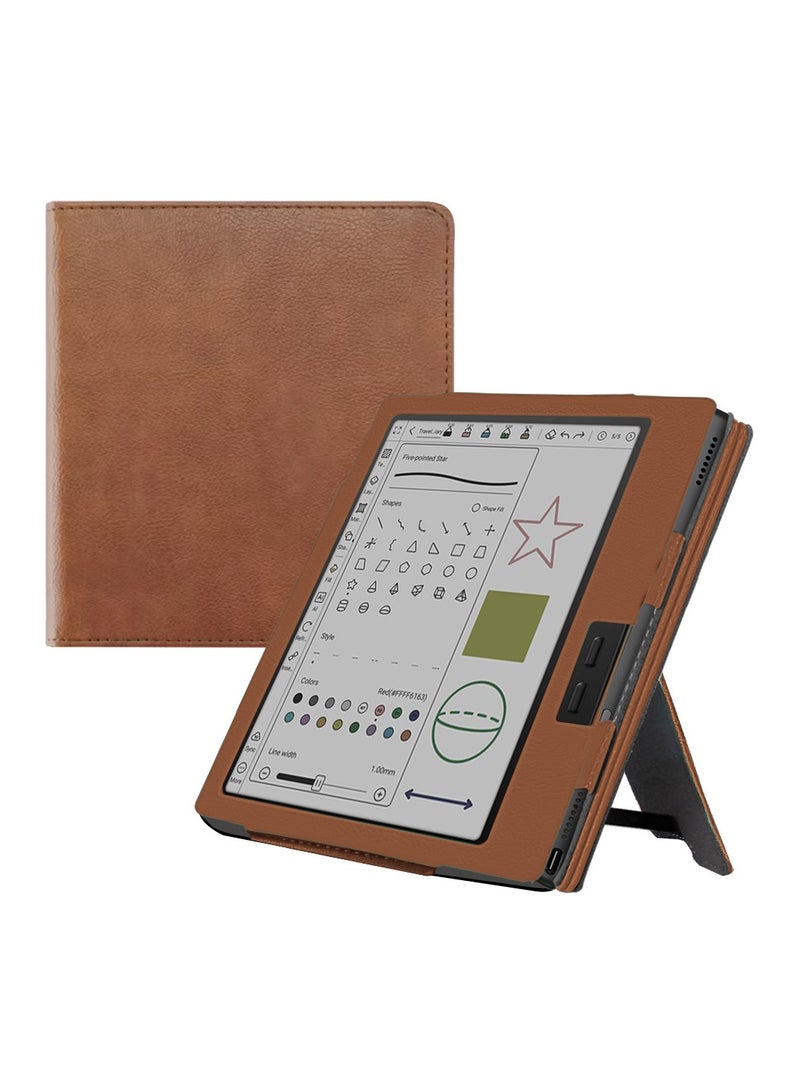 غطاء ذكي مغناطيسي مزود بحزام يد (Hand Strap) لأجهزة Onyx Boox Galileo 1 / 2 / 3 (شاشة 7 بوصات للكتب الإلكترونية)، غلاف إلكتروني (Ebook Cover) متعدد زوايا الحامل ومضاد للصدمات.