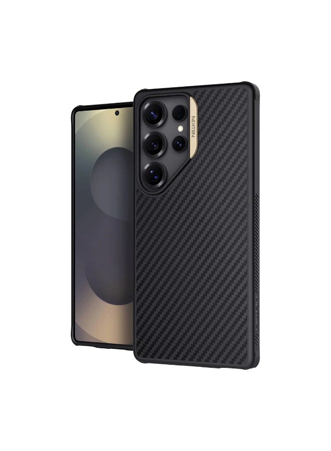 Nillkin MagSafe Compatible Carbon Fiber Kevlar Case for Galaxy S25 Series – 1500D Military-Grade Protection, Raised Camera Guard, Shockproof Airbag Corners, TPU Hybrid Frame - Image 1