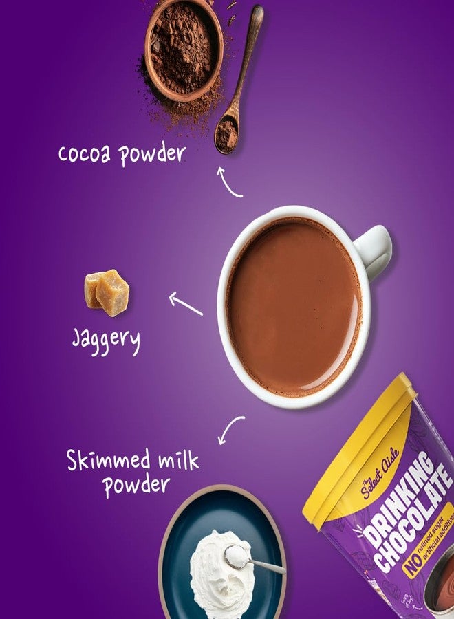The Select Aisle Drinking Chocolate (Hot Chocolate) Mix 200g | Cocoa Powder Blend for Hot & Cold Chocolate Drinks | Jaggery Sweetened | No Preservatives - Image 4