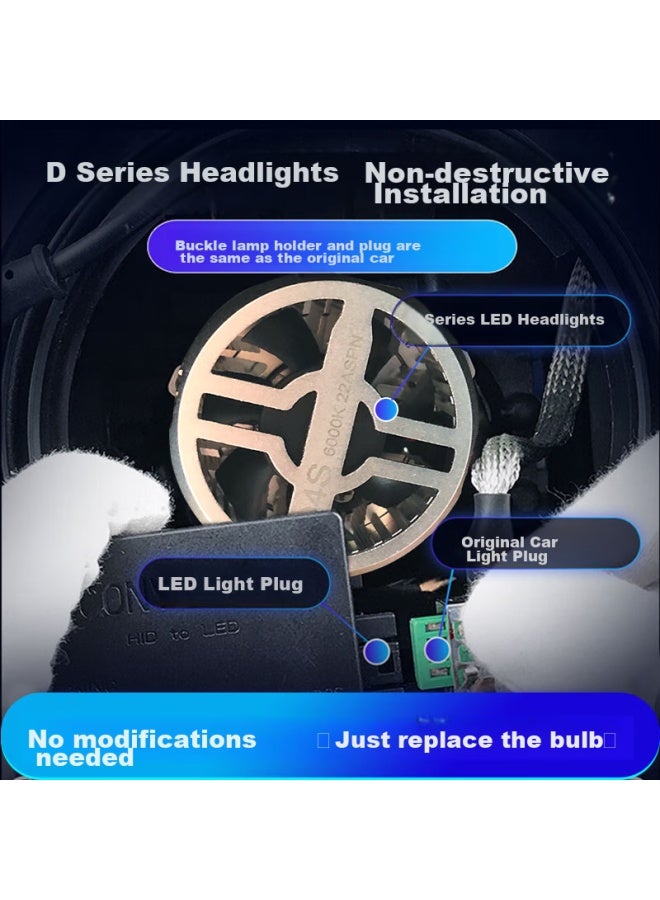 Sast Car Led Headlights, Xenon Lamp To Led Bulb Conversion, High Beam And Low Beam Headlights D5s [2-pack]