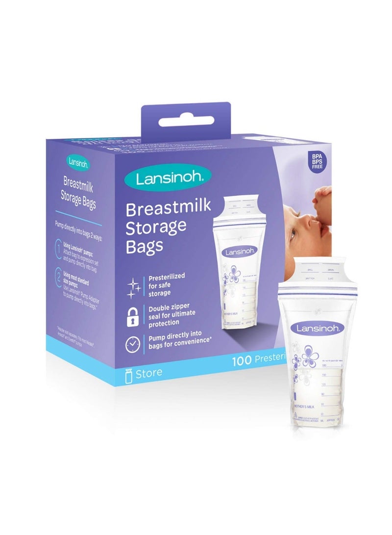 Lansinoh Breastmilk Storage Bags - 100 ct (3 Packs (100 Count)) - Image 1