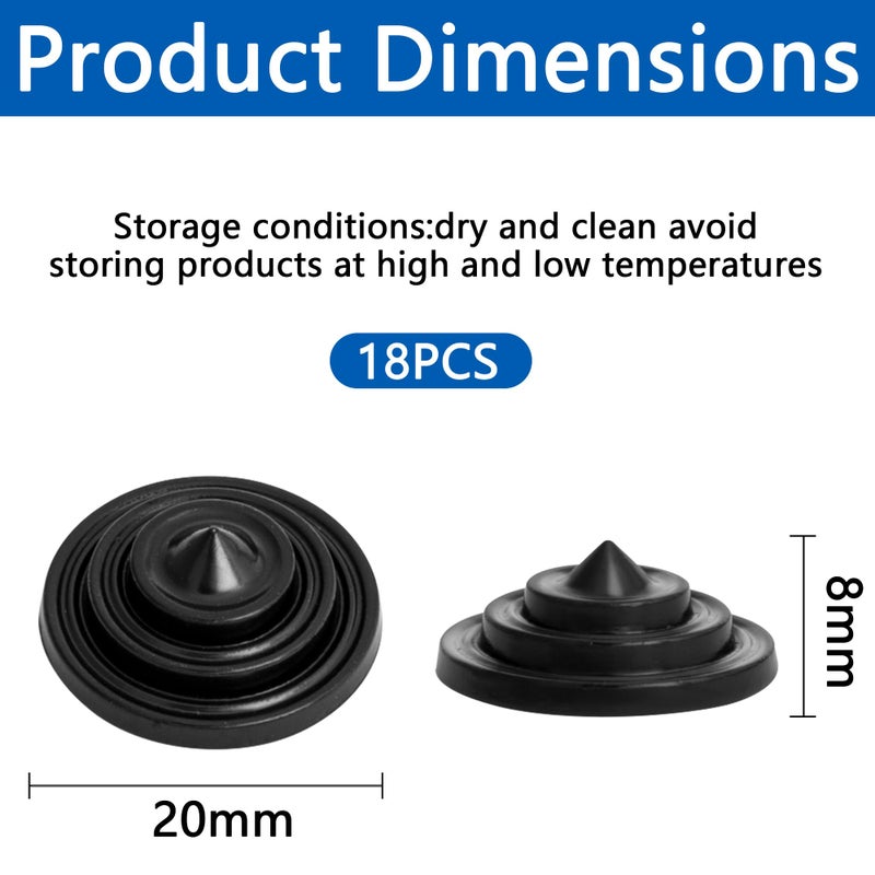 Shupakul 18 Pcs Snowboard Stomp Pad,4 Layers Cone Studs Snowboard Grip Stomp Pads,Anti-Slip Stomp Pad Studs to Provide Extra Grip for Winter Ski Snowboard - Image 2