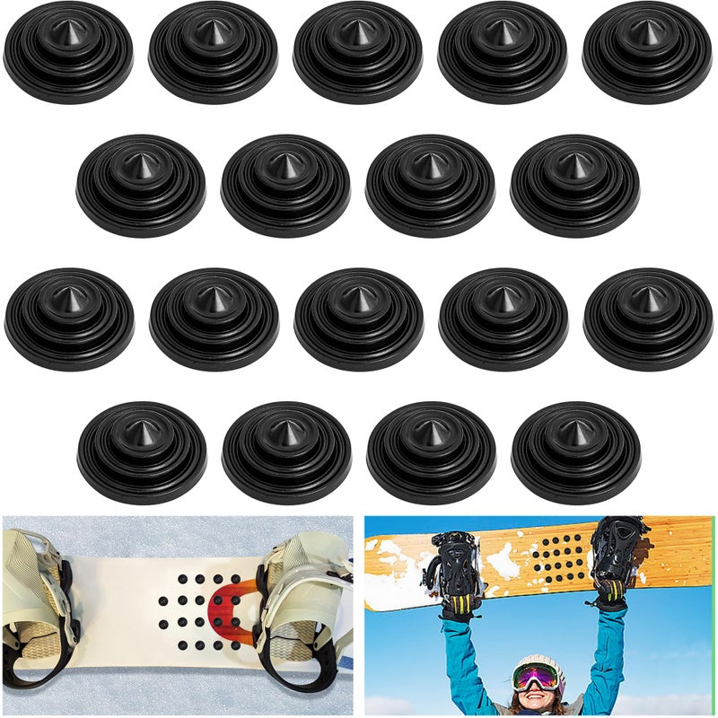 Shupakul 18 Pcs Snowboard Stomp Pad,4 Layers Cone Studs Snowboard Grip Stomp Pads,Anti-Slip Stomp Pad Studs to Provide Extra Grip for Winter Ski Snowboard - Image 1