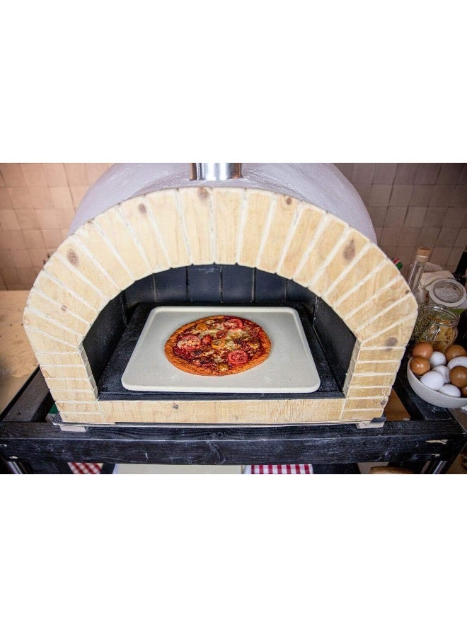 BOSKA Boska Pizza Stone Plate Deluxe Best For Oven Bbq And Grill Natural Non Toxic And Non Stick Surface Thermal Shock Resistant Cooking Stone Heavy Duty Ceramic Cookware  - Image 2