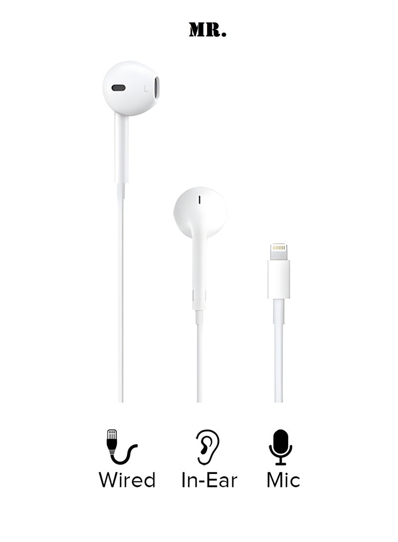 MR. Earphone In-Ear Wired Ear Pods with Mic – Lightning Connector  - Image 2
