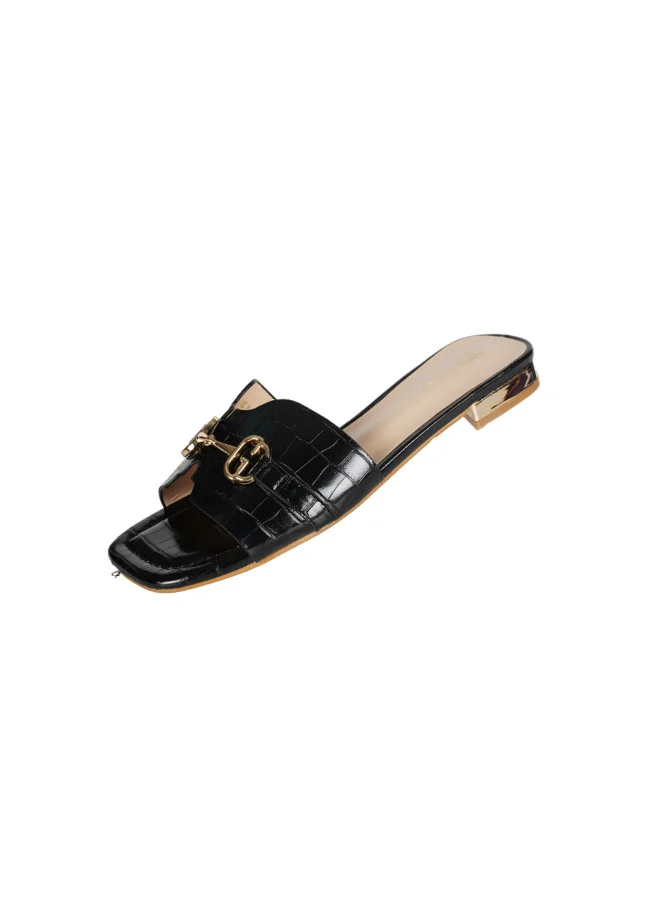 Zayna Black 221-32 Zayna Ladies  Square Toe  Sliders 2G436-1 Black for Women | Best Price UAE