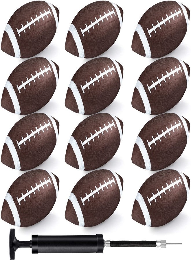 Jerify 12pcs Mini Inflatable Football Small Soccer Ball with Pump Needle for Outdoor Indoor Game Football Party Favors(9 Inch) - Image 1