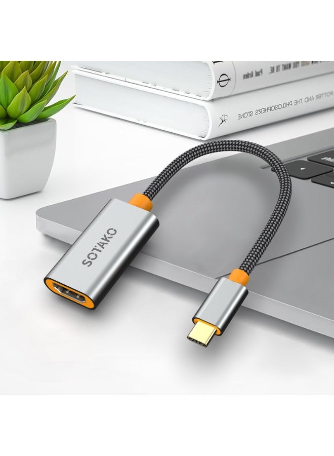 SOTAKO USB C to HDMI Adapter – 4K UHD (3840x2160 @30Hz) Display Converter, USB 3.2 Gen2 High-Speed, Compact Type-C to HDMI (Female) Adapter – Aluminum Alloy, Plug & Play for MacBook, Windows, and More - Image 2