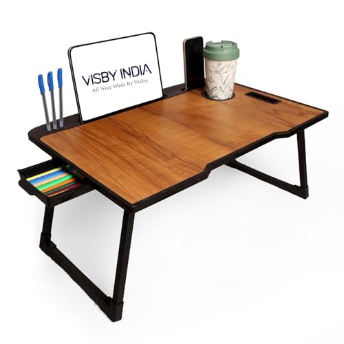 VISBY INDIA Office Table for Home/Writing Desk for Office/Folding Table for School/Folding Study Table/Work from Home - MultipurposeTable-> (Wood COTTED) - Image 1