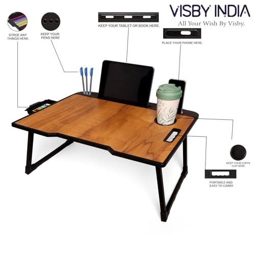 VISBY INDIA Office Table for Home/Writing Desk for Office/Folding Table for School/Folding Study Table/Work from Home - MultipurposeTable-> (Wood COTTED) - Image 3