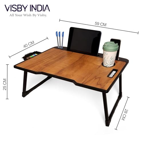 VISBY INDIA Office Table for Home/Writing Desk for Office/Folding Table for School/Folding Study Table/Work from Home - MultipurposeTable-> (Wood COTTED) - Image 2