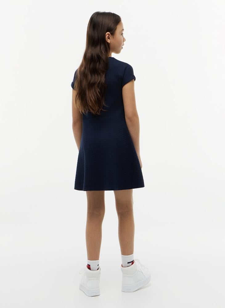 TOMMY HILFIGER Tonal Flag Logo Skater Dress - Image 2