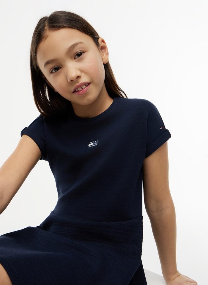 TOMMY HILFIGER Tonal Flag Logo Skater Dress - Image 3