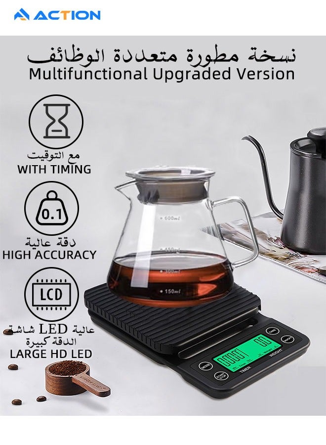 أكشن مجموعة القهوة V60 مجموعة تنقيط القهوة الاحترافية مناسبة للتقطير وتصفية القهوة، مناسبة لمجموعة V60 المكونة من 4 أدوات للقهوة المتخصصة - Image 5