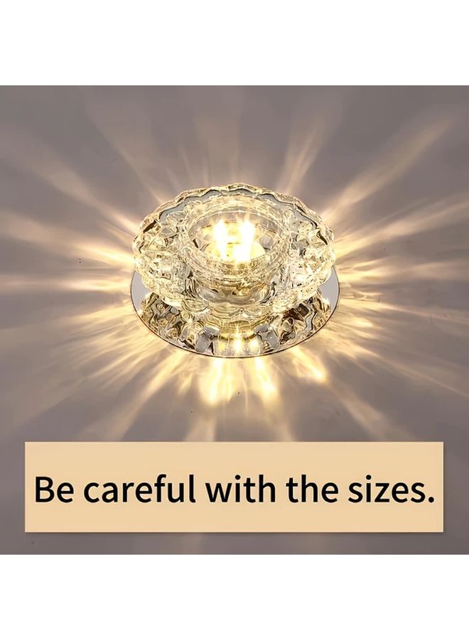 Modern Elegant Crystal LED Ceiling Light White For Home And Commercial Lighting - Image 5