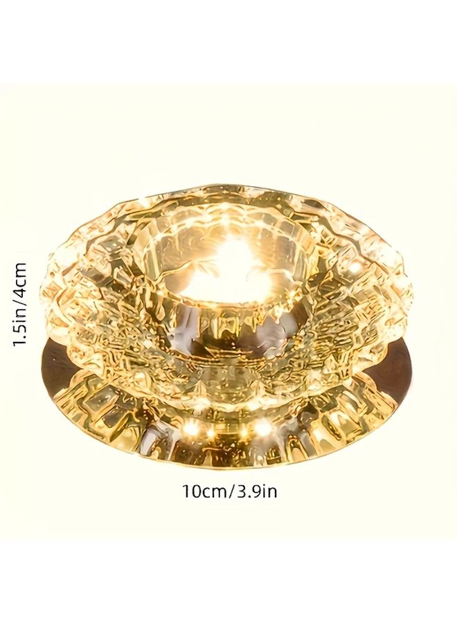 Modern Elegant Crystal LED Ceiling Light White For Home And Commercial Lighting - Image 4