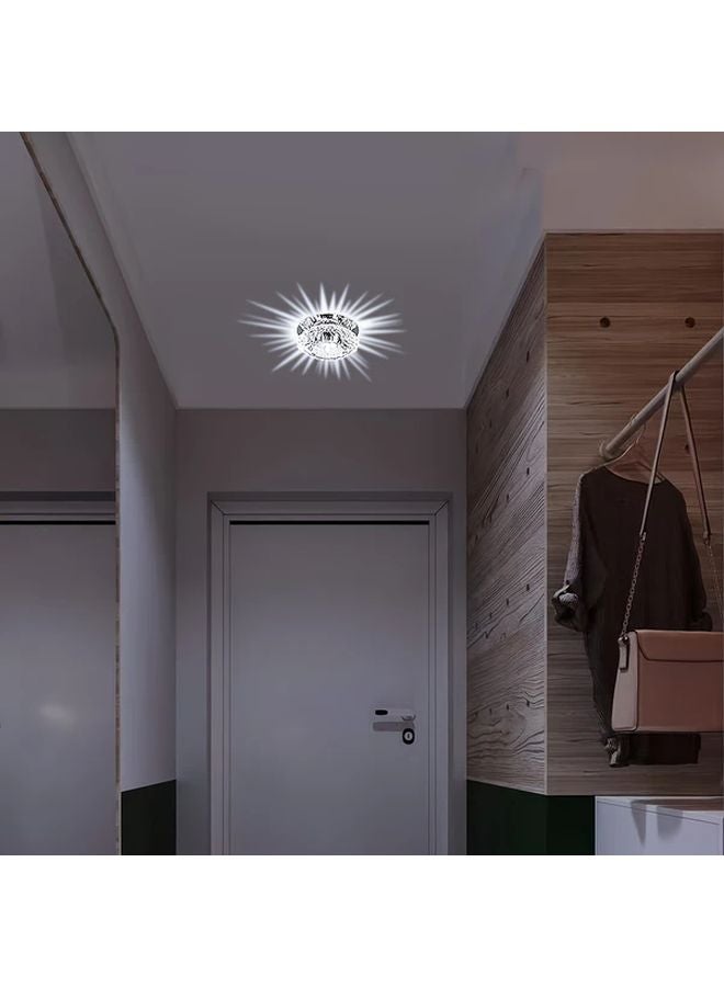 Modern Elegant Crystal LED Ceiling Light White For Home And Commercial Lighting - Image 1