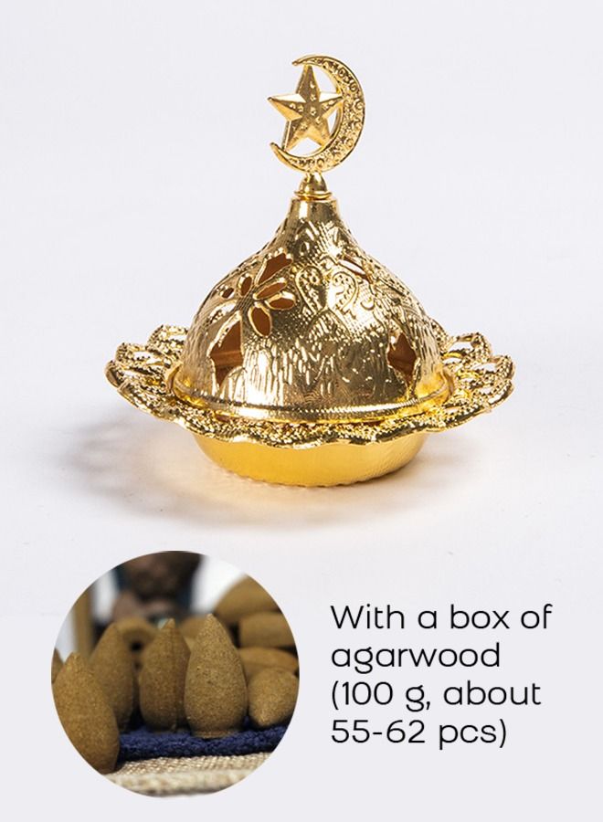 Haidue Arabian Style Metal Incense Burner with 100g Aloes  - Image 1