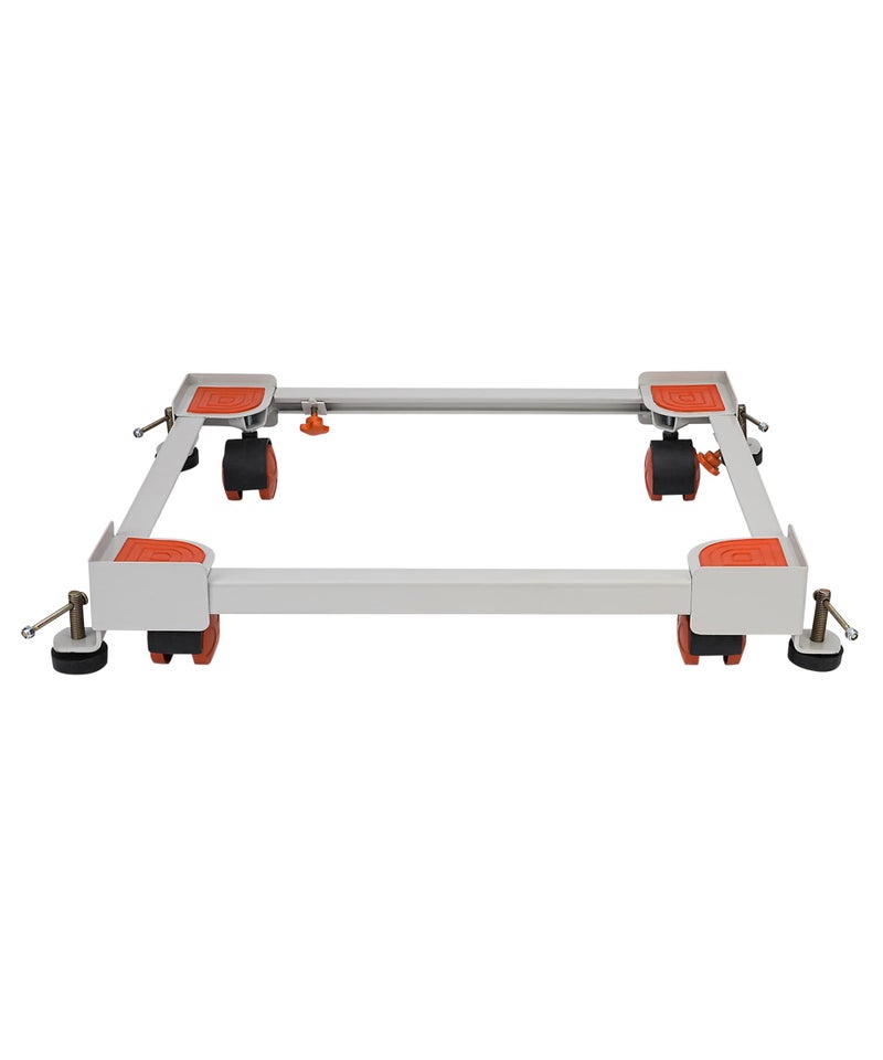 Shop4Ever Adjustable Heavy Duty Washing Machine Stand with Wheels | Front & Top Load | Fits 5–8 KG | Multi-Use Refrigerator & Cooler Base | Anti-Vibration | Rust-Proof - Image 1