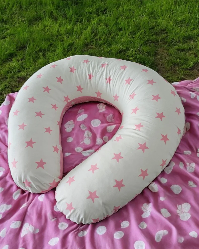 Beybinest Pink Yıldız Breastfeeding and Sitting Cushion