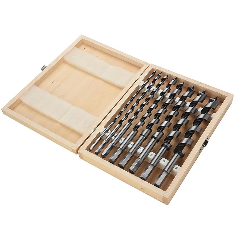 Carbon Steel Auger Bit Set in, Auger Drill Bit Set Machined, L Auger Drill Bits for for Accuracy, Hex Shank, for Power Drills - Image 3