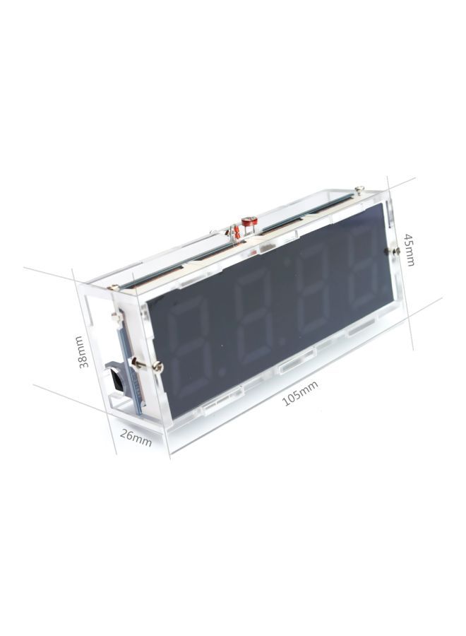 NIBEMINENT LED Clock Kit Blue/White 12.5x4x8.5cm  - Image 3