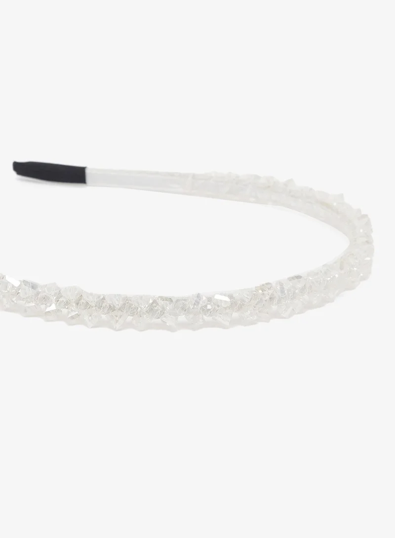 Khizana Silver Rhinestone Embellished Headband for Women | Best Price UAE