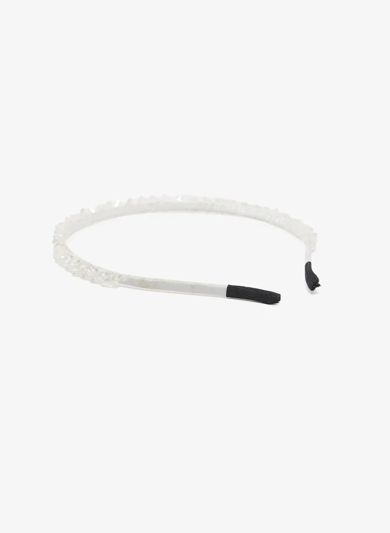 Khizana Silver Rhinestone Embellished Headband for Women | Best Price UAE