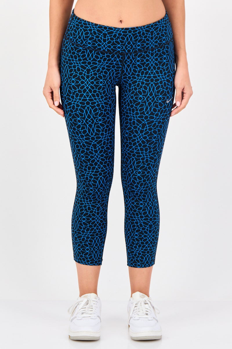 Nike  leggings جري ضيقة تناسب النساء بطبعة شاملة، متعددة الألوان - Image 1