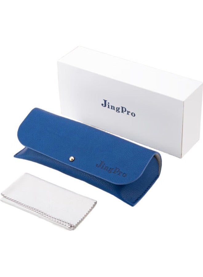 Mirror State Mirrorbon Portable Pressure-Resistant Sunglasses Case For Men And Women, Pu Leather Storage Box For Sunglasses, Suitable For Large Frame Glasses, With 1 Cleaning Cloth - Image 1