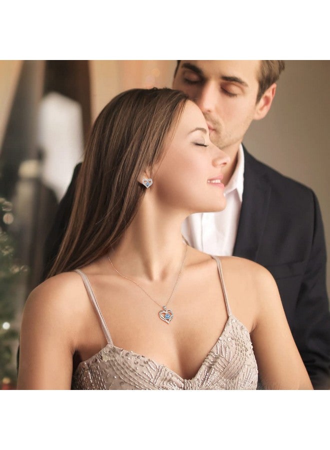 CDE Chrismas Gifts For Women, Forever Love Heart Necklaces For Women, Wedding Anniversary, Birthday Gift For Wife, S925 Silver Jewelry With Birthstone Pendant, Ideal Valentine'S Gifts For Her - Image 2