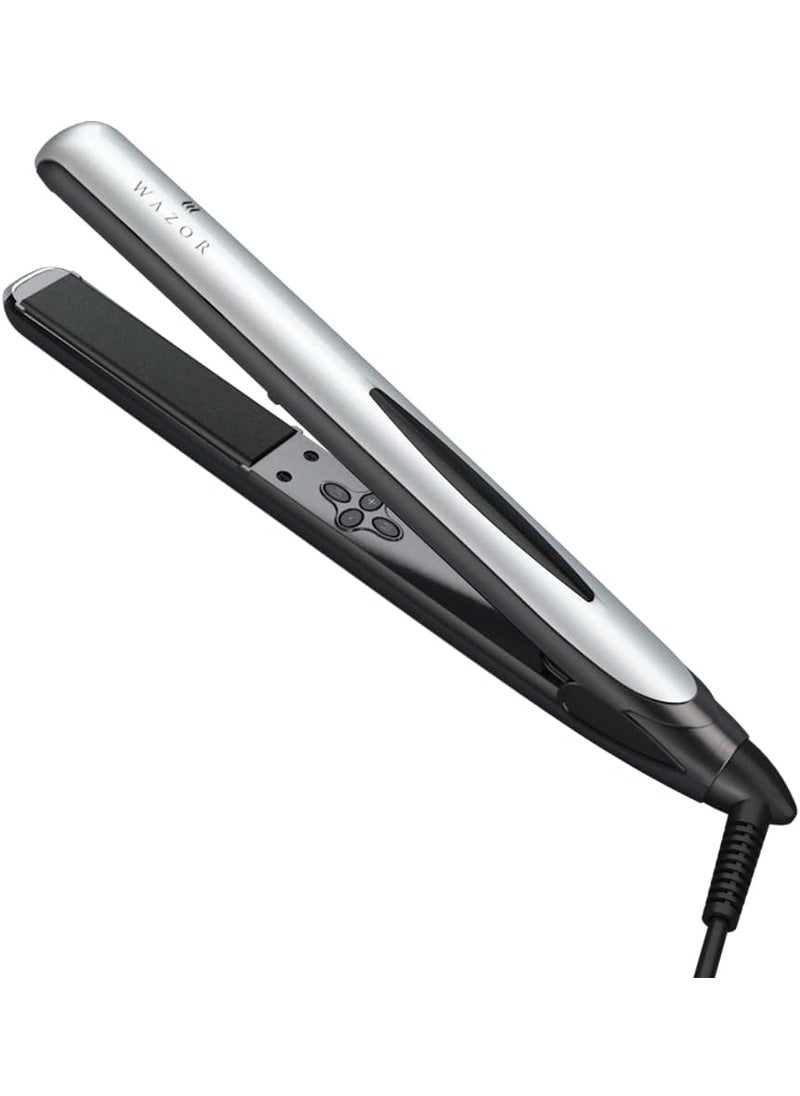 Wazor 1 Inch Ionic Ceramic Hair Straightener Professional Flat Iron with LED Digital and Temperature Control from 284 to 446 Auto Shut Off 