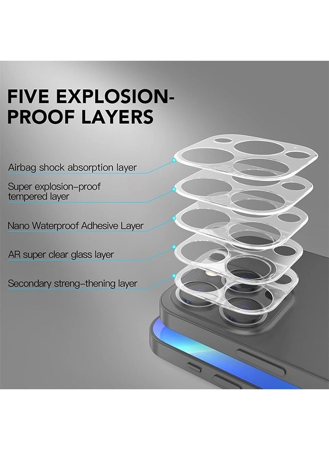 Beyond Camera Lens Protector for iPhone 16 Pro/16 Pro Max, Full Coverage Tempered Glass HD Clear Camera Lens Screen Cover Case, 9H Hardness Anti-Scratch Camera Screen Protective Lens Films  - Image 4