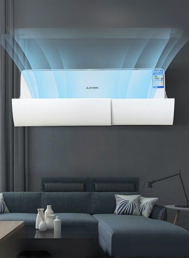 بي كيه ماكس عاكس مكيف هواء سبليت، سهل التركيب، قابل للتعديل، يناسب جميع الأنواع والأحجام، عاكس هواء مثبت على الحائط، دليل اتجاه هواء التبريد. (أبيض فائق، أبيض) من بي كيه ماكس - Image 2