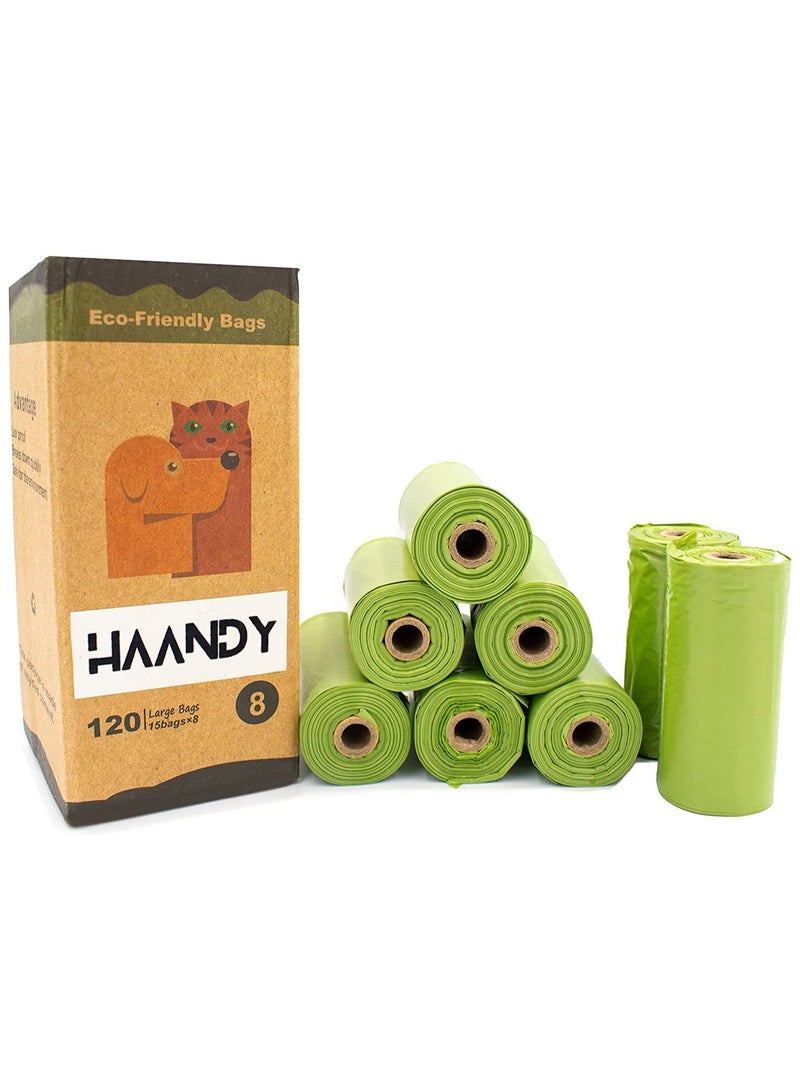 HAANDY Poo bags 120 Count Waste Bags for Dogs, Leak Proof, Eco-Friendly Dog Waste Disposal Bags Size 23x33 cm - Image 1