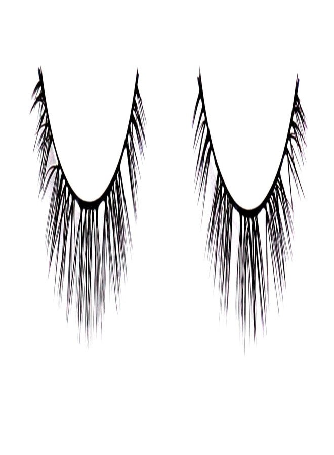 Laflare Strip Lashes Look Like Eyelash Extensions Clear Band 3D Natural Look Volume Lashes Wipsy 3 Pack (LF-CB516X3) - Image 3
