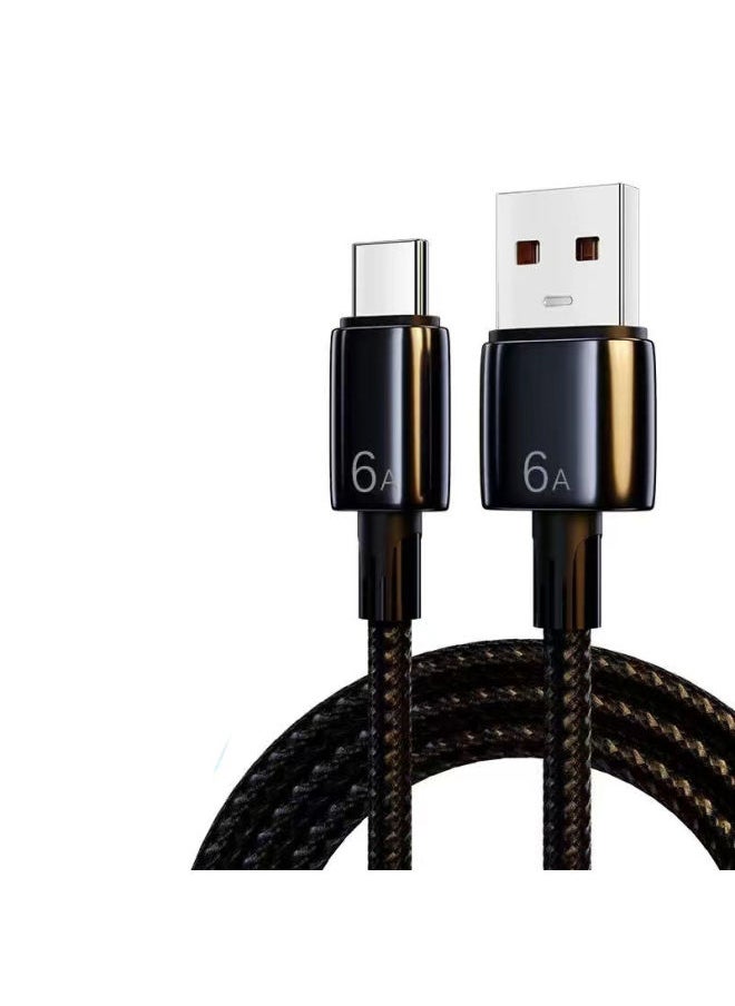 ماركة غير محددة 120 وات شحن سريع حقًا، خط بيانات عرض رقمي ذكي، نوع خط شحن Huawei Glory Vivo Millet OPPO - اللون: كابل عادي * 100 وات شحن سريع حقيقي * شاشة رقمية - 1 متر [تبريد قلب الجليد] شحن سريع مرئي  - Image 1